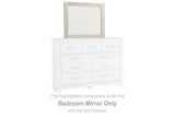 Bellaby Whitewash Bedroom Mirror (Mirror Only) by Ashley at Eve Furniture
