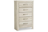 Bellaby Whitewash Chest of Drawers by Ashley at Eve Furniture