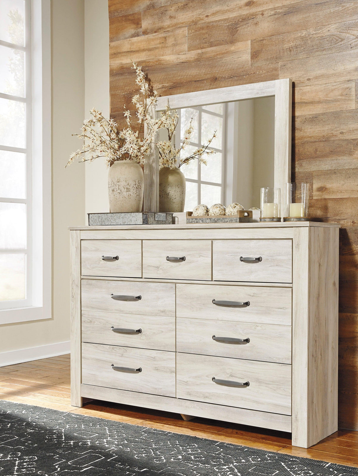 Bellaby Whitewash Crossbuck Panel Bedroom Set by Ashley at Eve Furniture