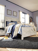 Bellaby Whitewash Crossbuck Panel Bedroom Set by Ashley at Eve Furniture