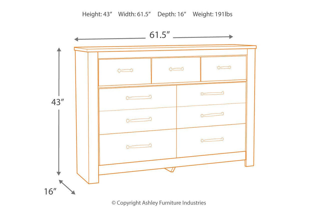 Bellaby Whitewash Dresser by Ashley at Eve Furniture
