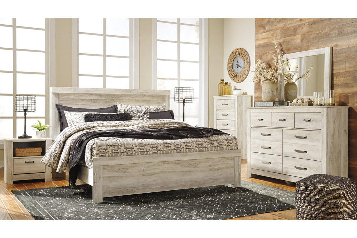 Bellaby Whitewash King Panel Bed by Ashley at Eve Furniture