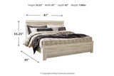 Bellaby Whitewash King Panel Bed by Ashley at Eve Furniture