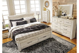 Bellaby Whitewash King Storage Platform Bed by Ashley at Eve Furniture