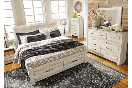 Bellaby Whitewash King Storage Platform Bed by Ashley at Eve Furniture