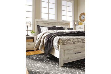 Bellaby Whitewash King Storage Platform Bed by Ashley at Eve Furniture