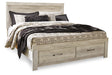 Bellaby Whitewash King Storage Platform Bed by Ashley at Eve Furniture