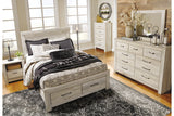 Bellaby Whitewash Queen Storage Platform Bed by Ashley at Eve Furniture