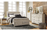 Bellaby Whitewash Queen Storage Platform Bed by Ashley at Eve Furniture