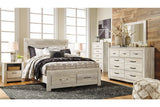 Bellaby Whitewash Queen Storage Platform Bed by Ashley at Eve Furniture