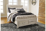 Bellaby Whitewash Queen Storage Platform Bed by Ashley at Eve Furniture