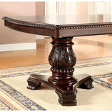 Bellagio Brown Cherry Fabric 7-Piece Dining Room Set by Furniture of America at Eve Furniture