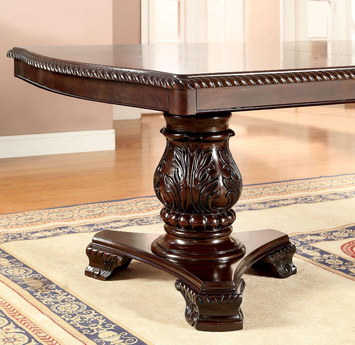 Bellagio Brown Cherry Dining Table Only by Furniture of America at Eve Furniture