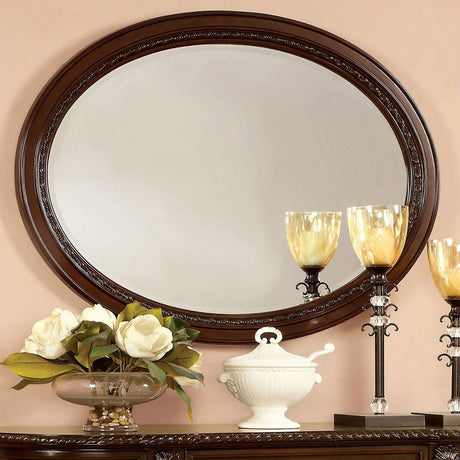 Bellagio Brown Cherry Mirror by Furniture of America at Eve Furniture