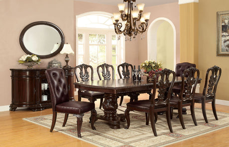 Bellagio Brown Cherry/Dark Brown Wooden Side Chair, Set of 2 by Furniture of America at Eve Furniture