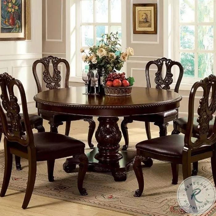 Bellagio Cherry Dining Table by Furniture of America at Eve Furniture