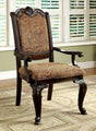 Bellagio Brown Cherry/Brown Arm Chair, Set of 2 by Furniture of America at Eve Furniture