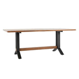 Bellamy Honey/Black Solid Wood Dining Table by Classic Home at Eve Furniture