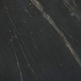 Bellancia Nero Black Marquina Marble Pedestal Side Table by Mercana at Eve Furniture