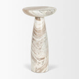 Bellancia Rosa Pink Marble Pedestal Side Table by Mercana at Eve Furniture