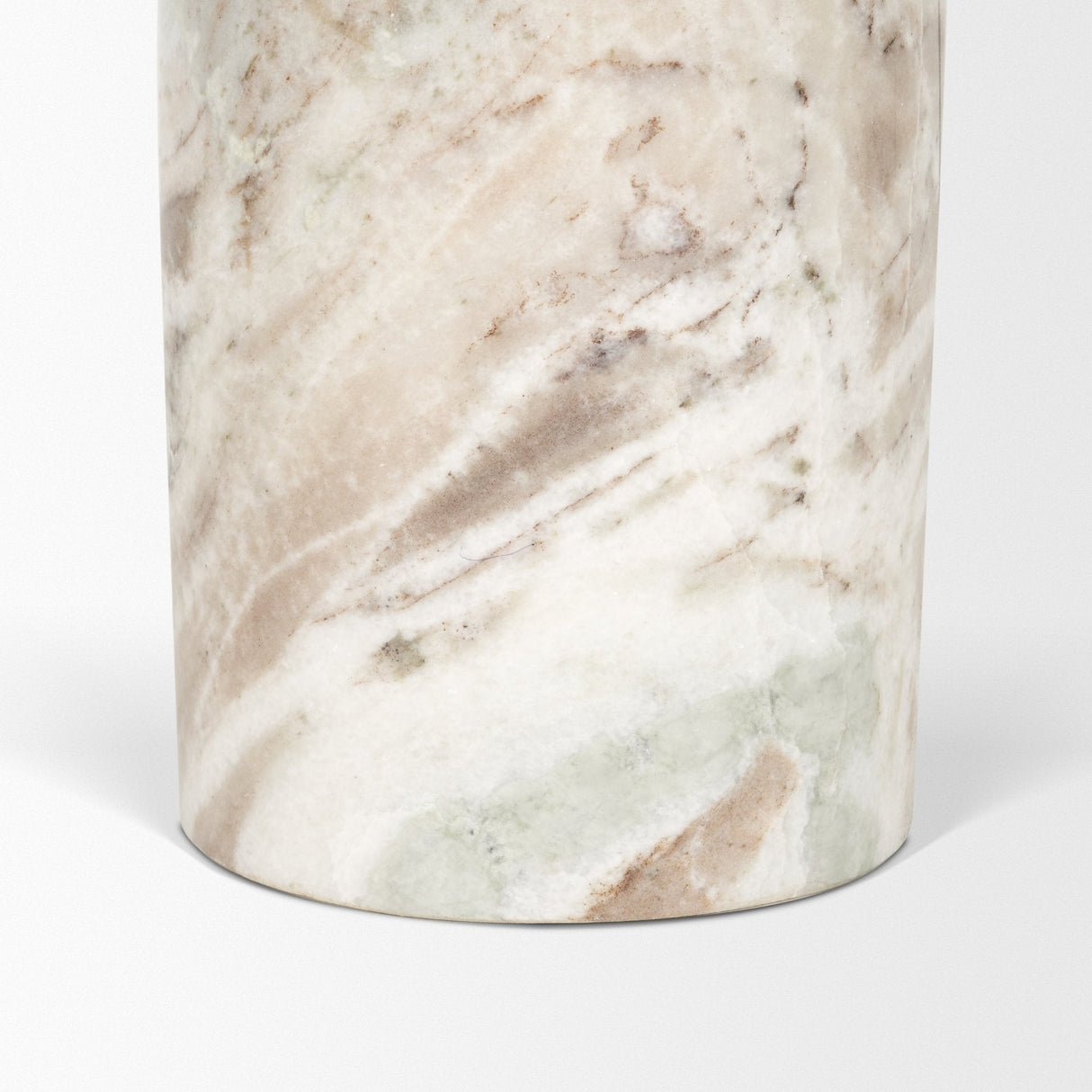 Bellancia Rosa Pink Marble Pedestal Side Table by Mercana at Eve Furniture