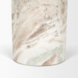 Bellancia Rosa Pink Marble Pedestal Side Table by Mercana at Eve Furniture