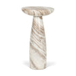 Bellancia Rosa Pink Marble Pedestal Side Table by Mercana at Eve Furniture