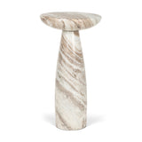 Bellancia Rosa Pink Marble Pedestal Side Table by Mercana at Eve Furniture