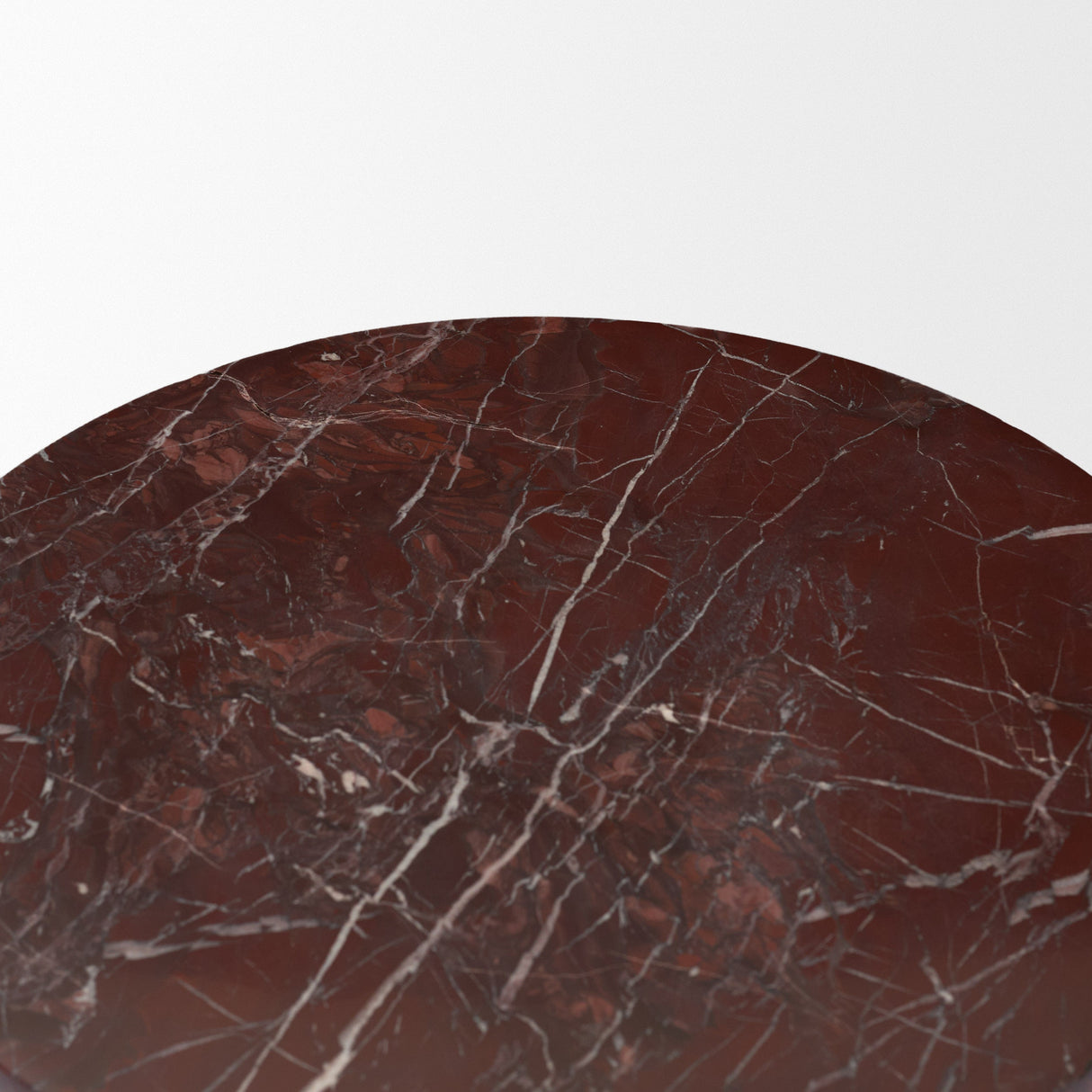 Bellancia Rosso Red Levanto Marble Pedastal Side Table by Mercana at Eve Furniture