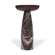 Bellancia Rosso Red Levanto Marble Pedastal Side Table by Mercana at Eve Furniture