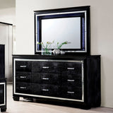 Bellanova Black 5-Piece Queen Bedroom Set by Furniture of America at Eve Furniture