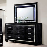 Bellanova Black 4-Piece Queen Bedroom Set by Furniture of America at Eve Furniture