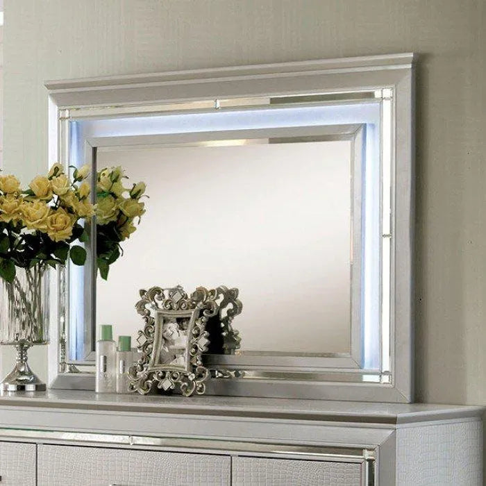 Bellanova Silver 5-Piece Queen Bedroom Set by Furniture of America at Eve Furniture