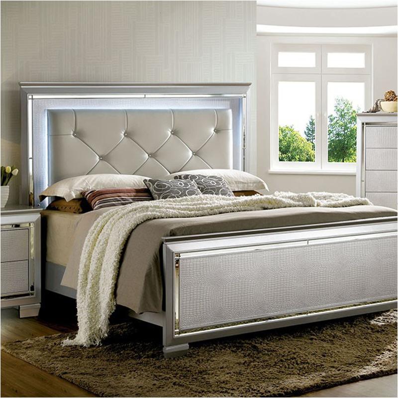 Bellanova Silver 4-Piece Queen Bedroom Set by Furniture of America at Eve Furniture