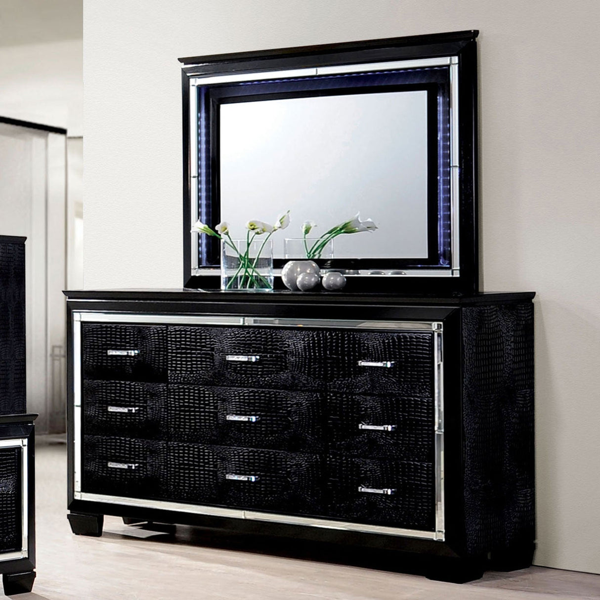 Bellanova Black Mirror by Furniture of America at Eve Furniture