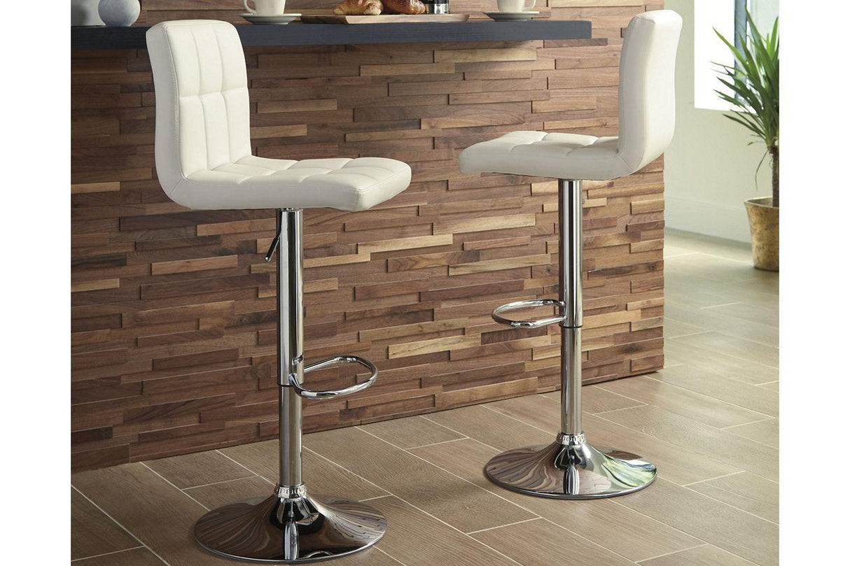 Bellatier Bone Adjustable Height Barstool, Set of 2 by Ashley at Eve Furniture