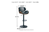 Bellatier Brown Adjustable Height Barstool by Ashley at Eve Furniture