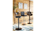Bellatier Brown Adjustable Height Barstool by Ashley at Eve Furniture