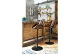 Bellatier Brown Adjustable Height Barstool by Ashley at Eve Furniture