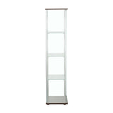 Bellatrix Cappuccino/Clear Rectangular 4-Shelf Curio Cabinet by Coaster at Eve Furniture