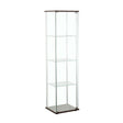 Bellatrix Cappuccino/Clear Rectangular 4-Shelf Curio Cabinet by Coaster at Eve Furniture