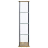 Bellatrix Mango 3-shelf Clear Glass Curio Cabinet by Coaster at Eve Furniture