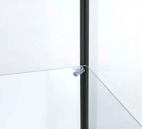 Bellatrix Mango 3-shelf Clear Glass Curio Cabinet by Coaster at Eve Furniture