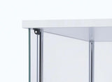 Bellatrix White/Clear Rectangular 4-Shelf Curio Cabinet by Coaster at Eve Furniture