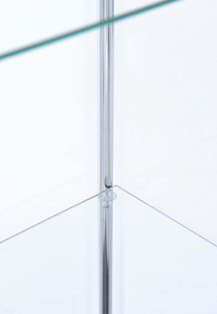 Bellatrix White/Clear Rectangular 4-Shelf Curio Cabinet by Coaster at Eve Furniture