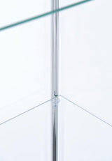 Bellatrix White/Clear Rectangular 4-Shelf Curio Cabinet by Coaster at Eve Furniture