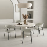Belle Dining Chair in Oatmeal by Manhattan Comfort at Eve Furniture