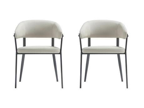 Belle Dining Chair in Oatmeal (set of 2) by Manhattan Comfort at Eve Furniture