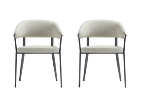 Belle Dining Chair in Oatmeal (set of 2) by Manhattan Comfort at Eve Furniture