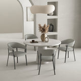 Belle Dining Chair in Stone Grey by Manhattan Comfort at Eve Furniture